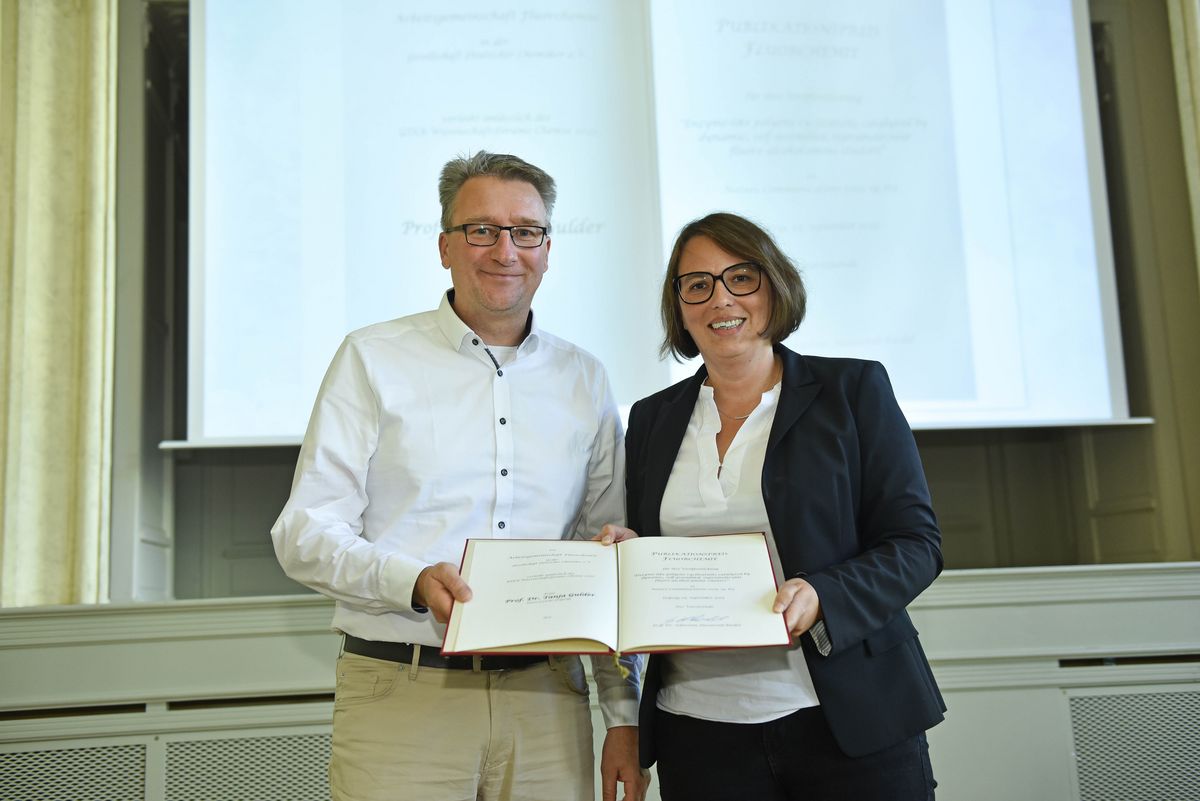 enlarge the image: Award Ceremony "Publikationspreis für Fluorchemie" ©GDCh/Foto: Christian Augustin